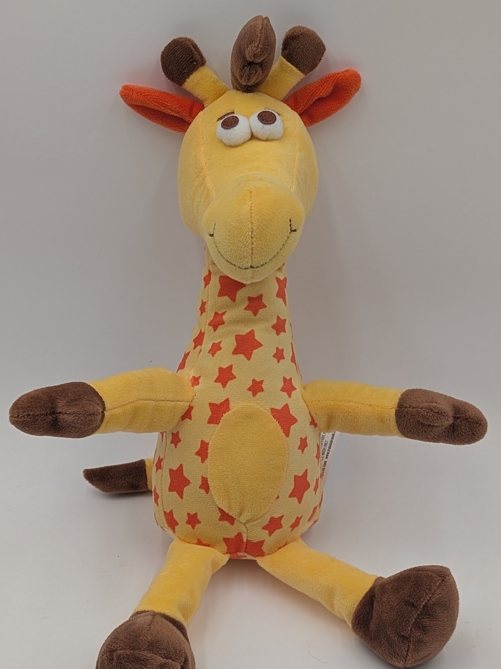 Geoffrey Giraffe 17" Plush Yellow Orange Star Soft Toy Jeffery Stuffed Toys R Us